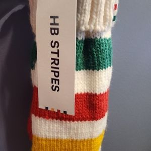 New multicolored knitted mittens